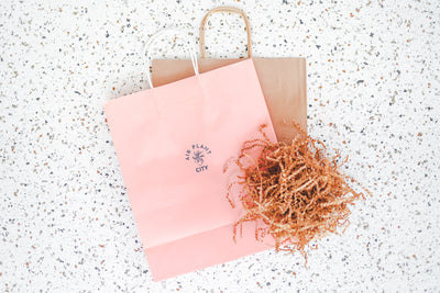 Branded Gift Bag, Brown Crinkle Paper Stuffing