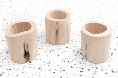 Trio of Small Driftwood Containers